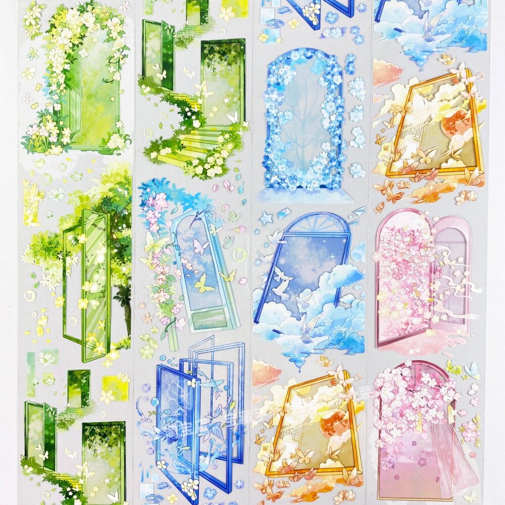 Garden Journal Planner - Secret Garden Door Window PET Stickers
