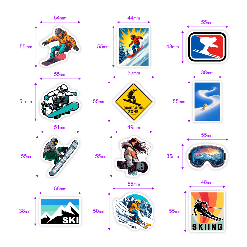 DIY Cool Winter Ski Stickers W - Garden Journal Planner recension och pris