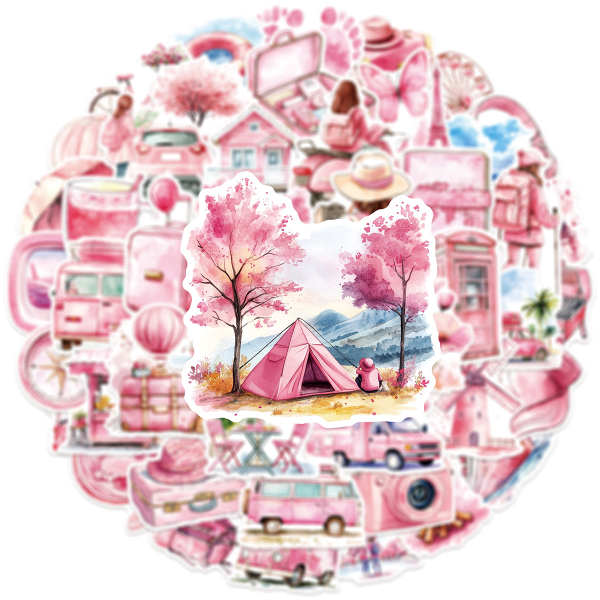 50-100 PCS Pink Watercolor Out - Garden Journal Planner recension och pris