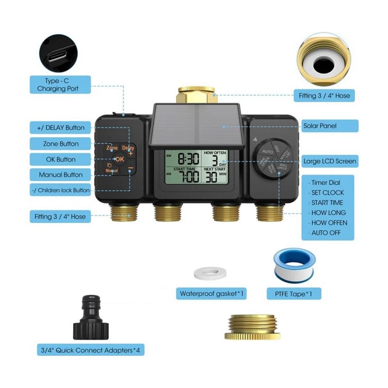 AB42-Solar Irrigation Timer Au - Smart Garden Tap Timer recension och pris