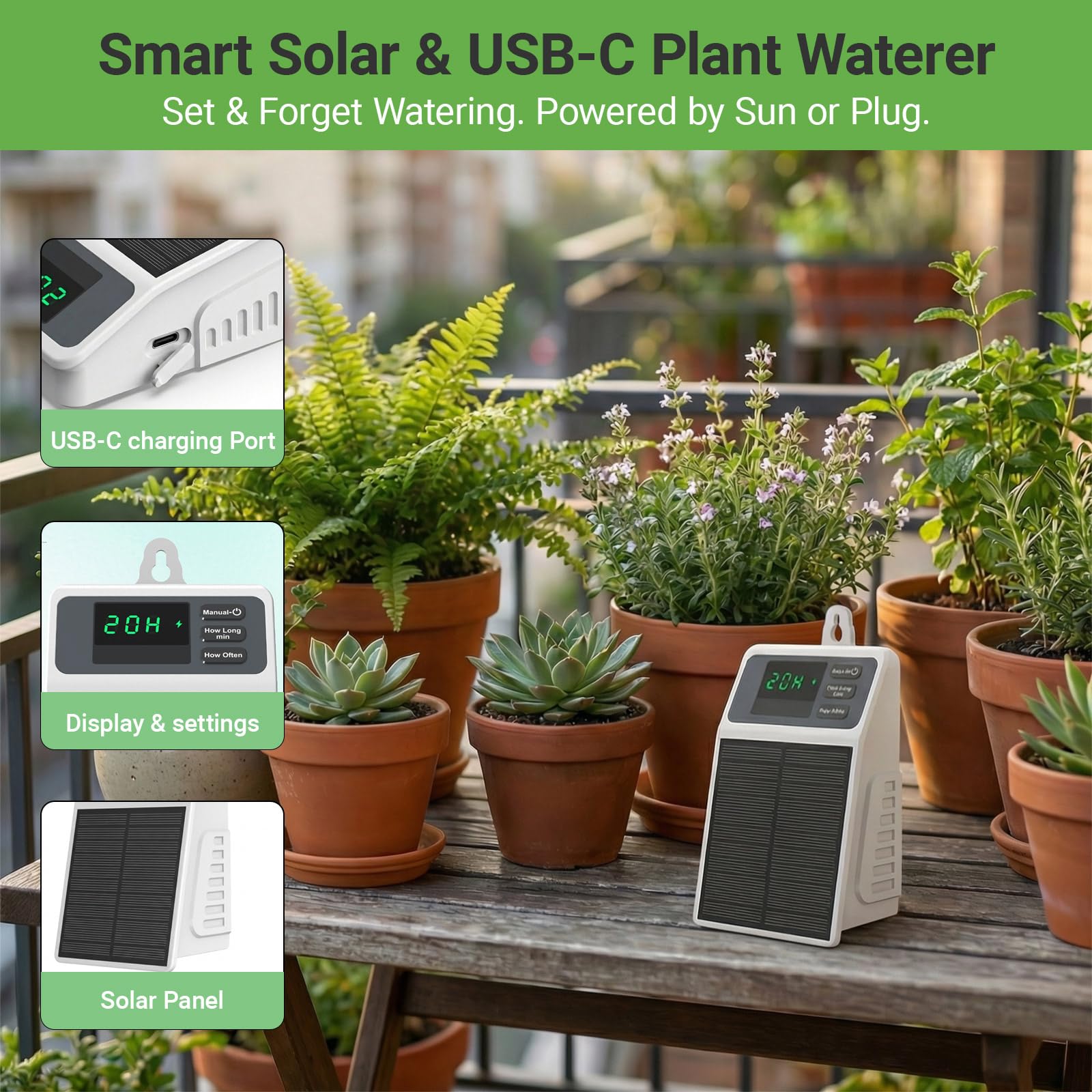 Upgraded Solar Drip Irrigation - Smart Garden Tower recension och pris